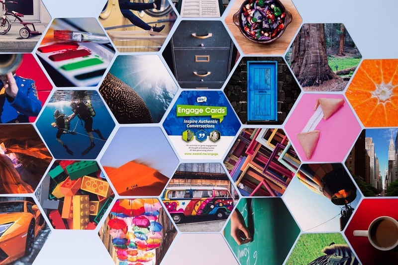 We! Engage Cards - Conversation Cards to Build Trust & Connection - 56 Inspiring Pieces with Quotes, Photos, & Activities - Ideal for Office Meetings, Ice Breakers, and Educational Team Building - Image 4